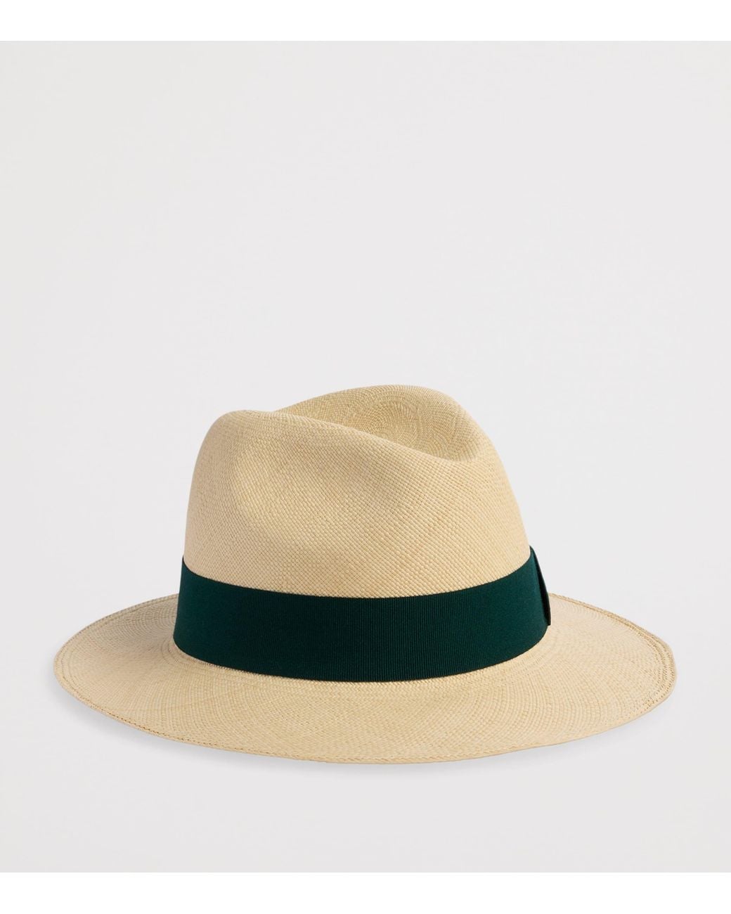 Dunhill Green Straw Trilby Hat for men