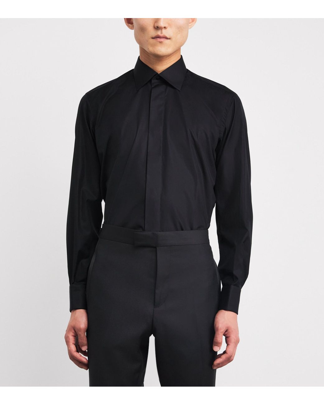Brioni Black Cotton Shirt for men