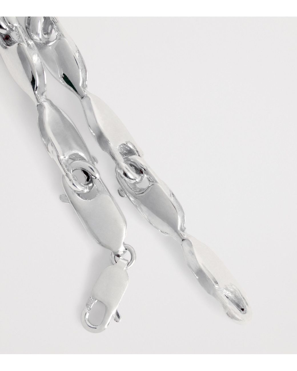 Bleue Burnham Metallic Sterling Lobster Clasp Bracelet for men