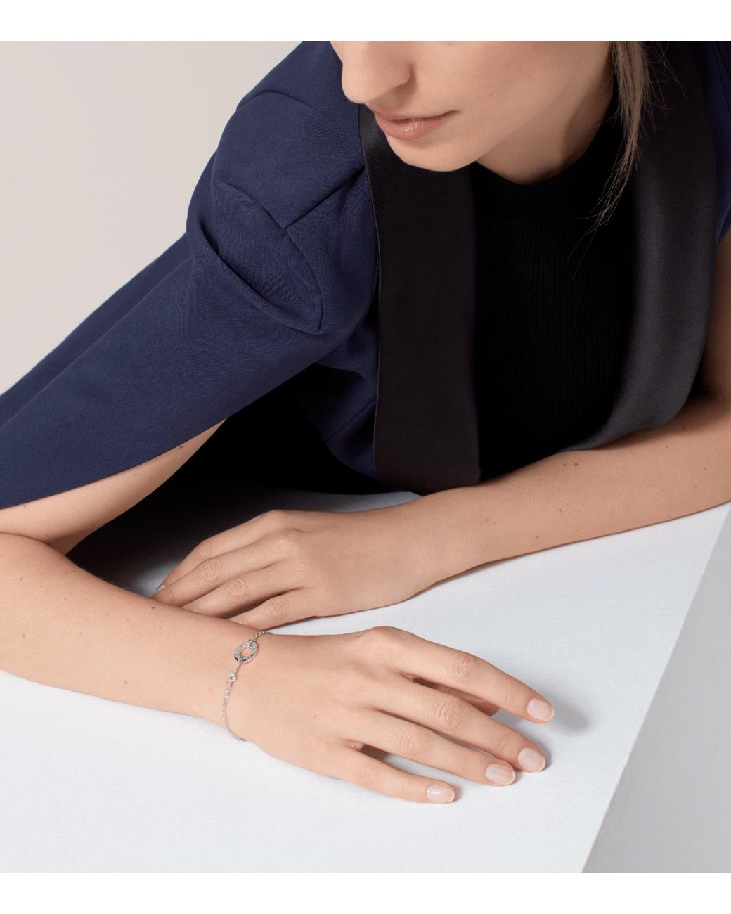 Cartier White And Diamond Love Chain Bracelet