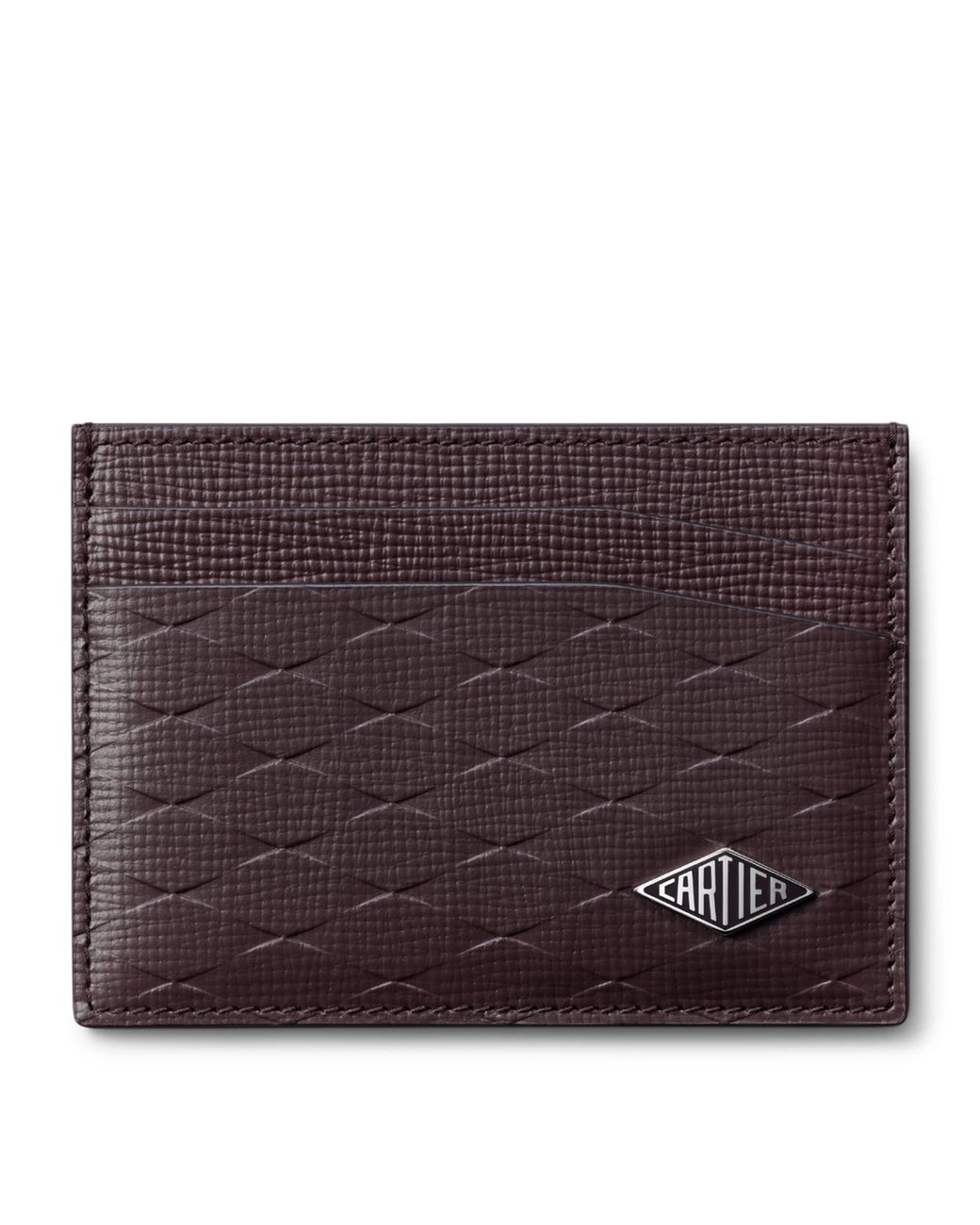Cartier Purple Leather Losange Card Holder for men