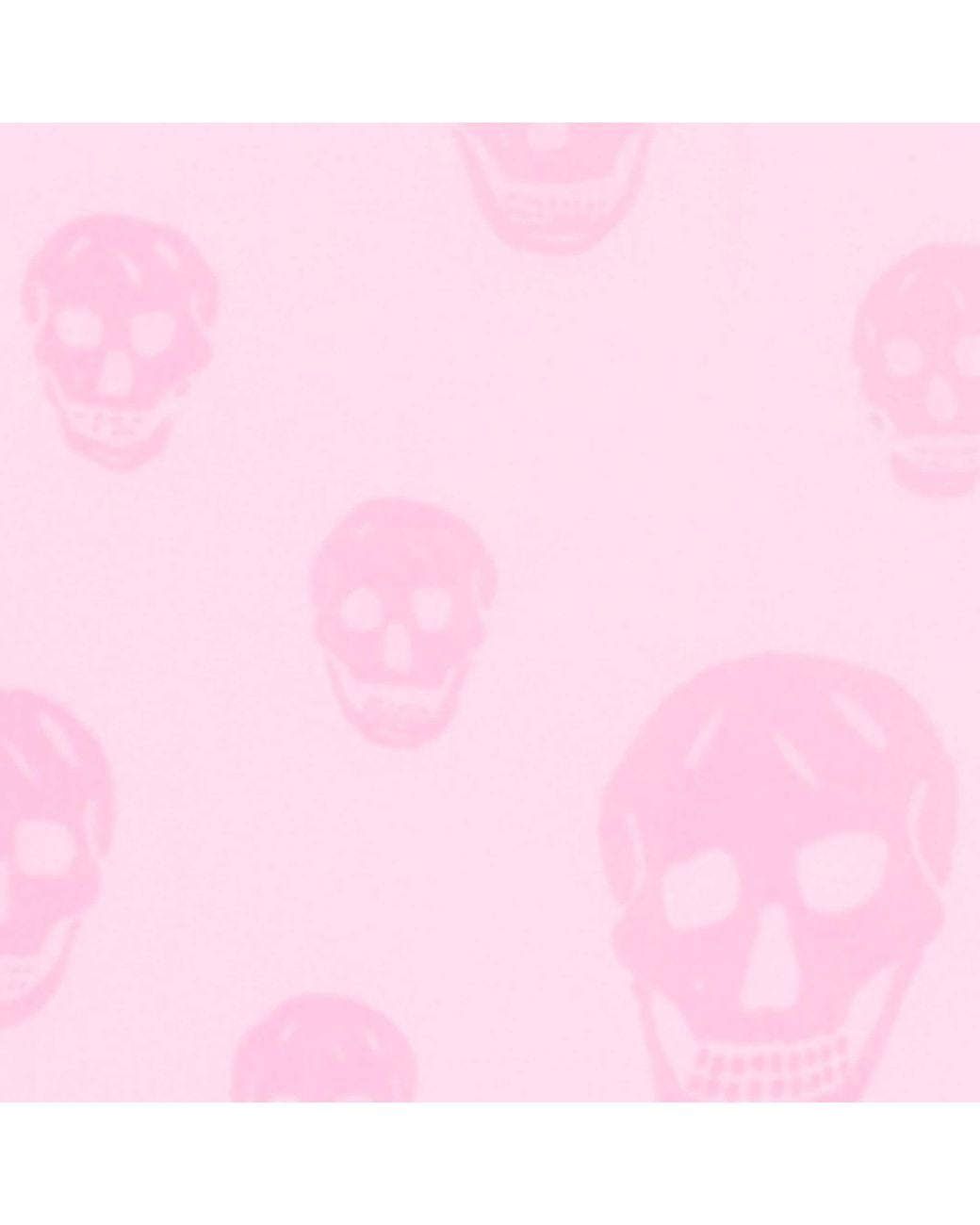 McQueen Pink Silk Skull Scarf