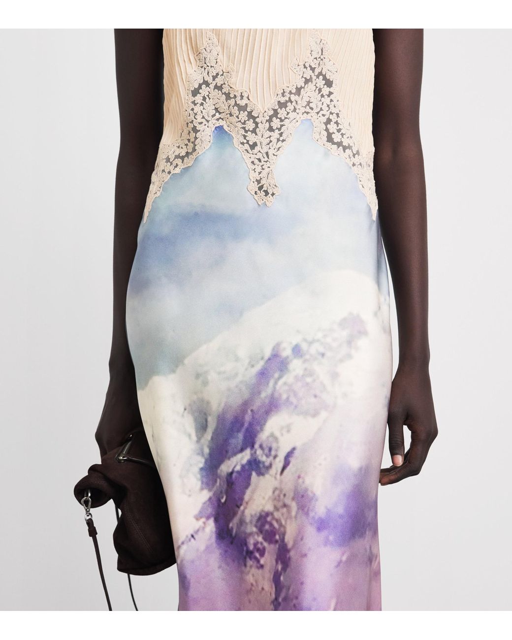 Gabriela Hearst Purple X Paul Smith Silk Printed Adolphine Maxi Dress
