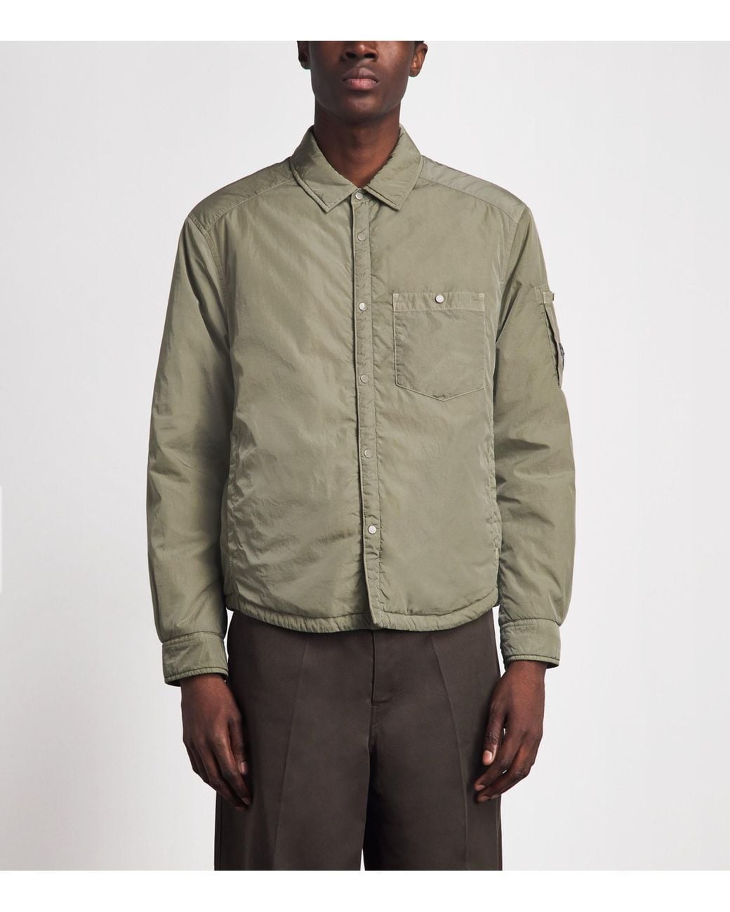 C P Company Green Padded Overshirt for men