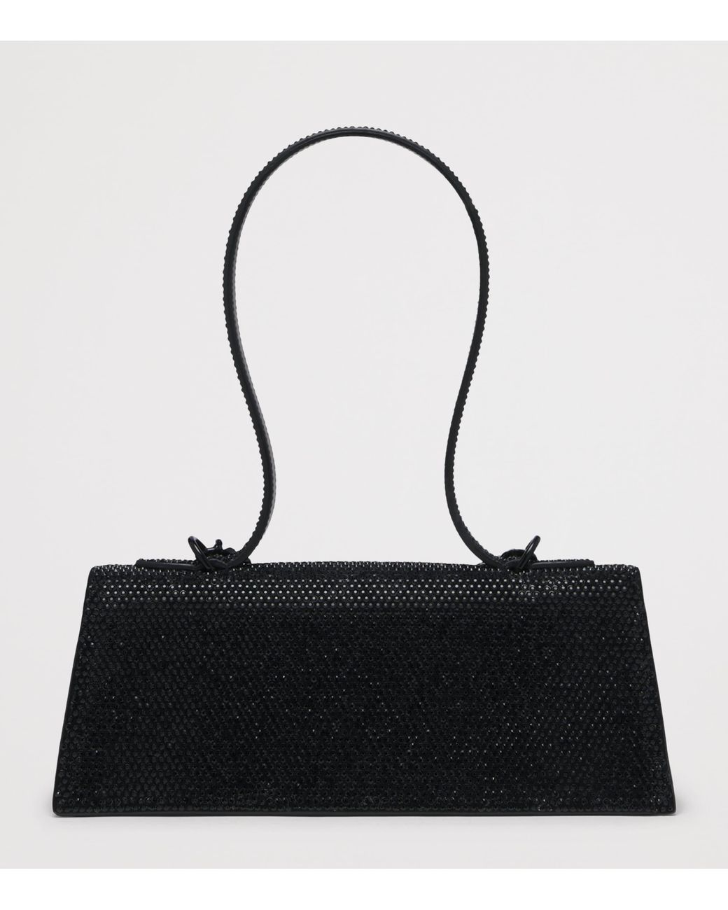 McQueen Black Leather Jewelled Top-Handle Bag
