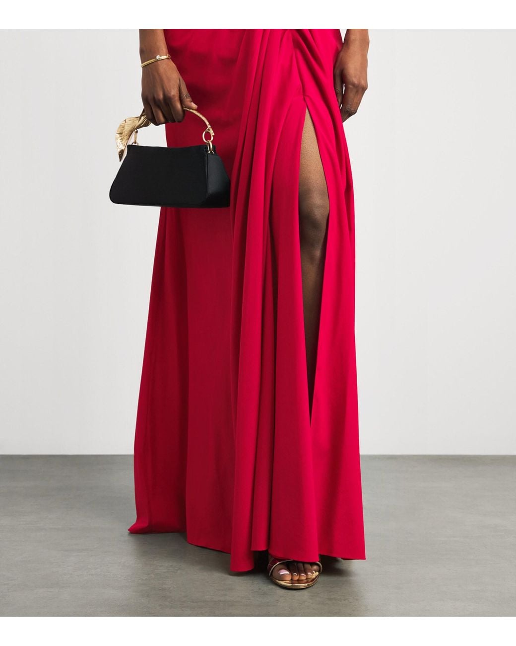 Gaurav Gupta Red Silk One-Shoulder Ember Gown