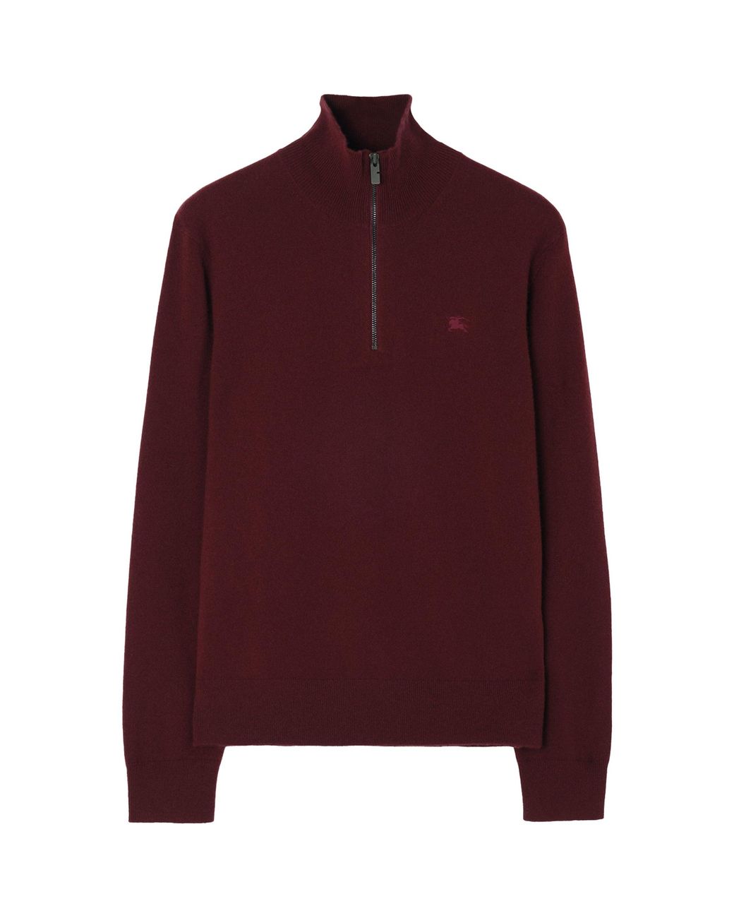 Burberry Purple Cashmere-Blend Quarter-Zip Slim Sweater for men