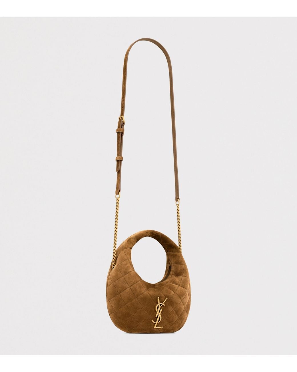 Saint Laurent Natural Mini Icarino Top-Handle Bag