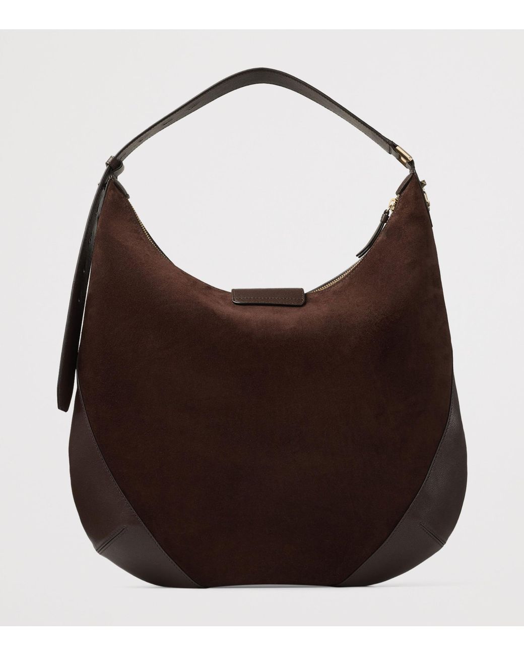 Jimmy Choo Brown Medium Bar Suede Shoulder Bag