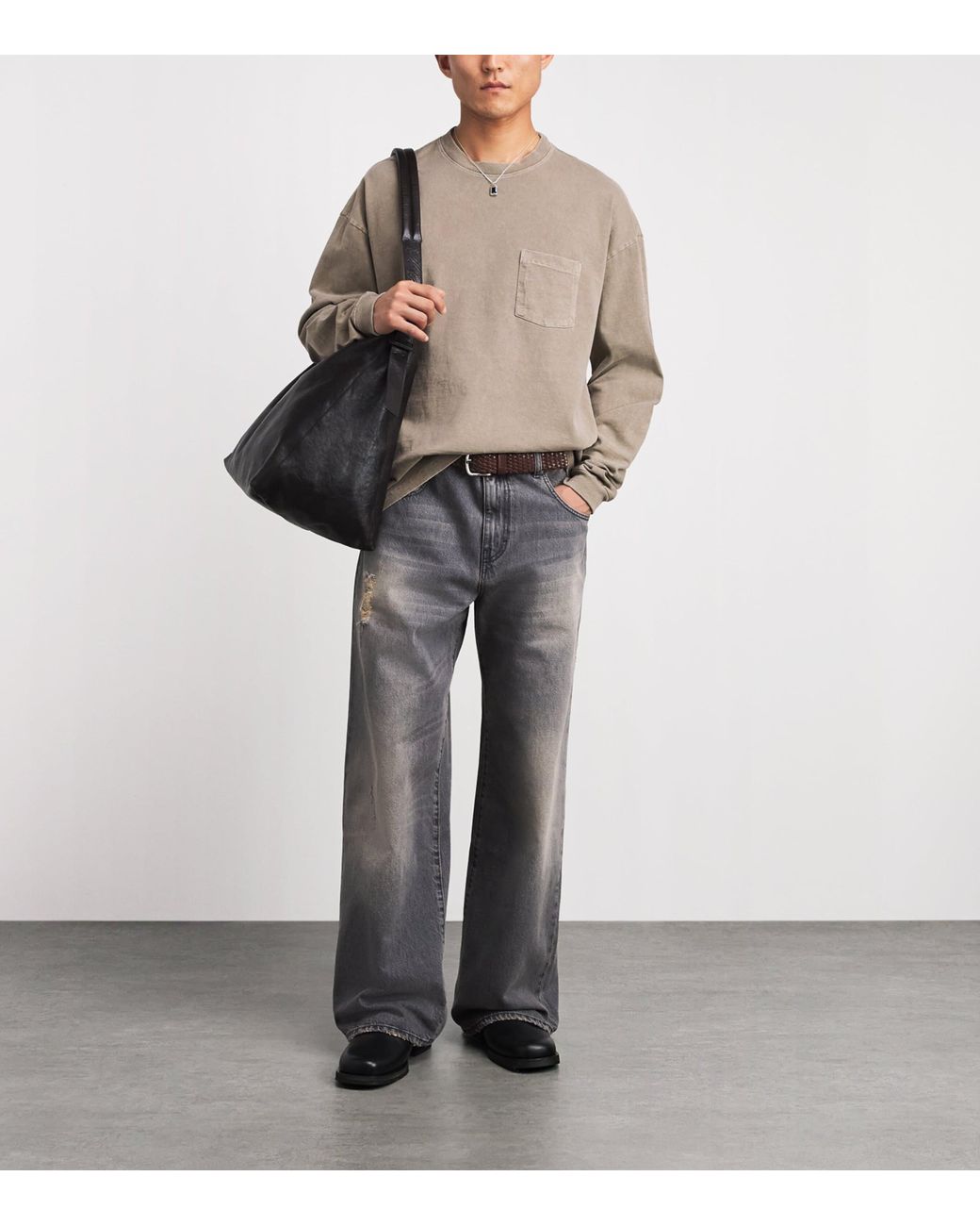 Agolde Brown Cotton Lucan Long-Sleeve T-Shirt for men