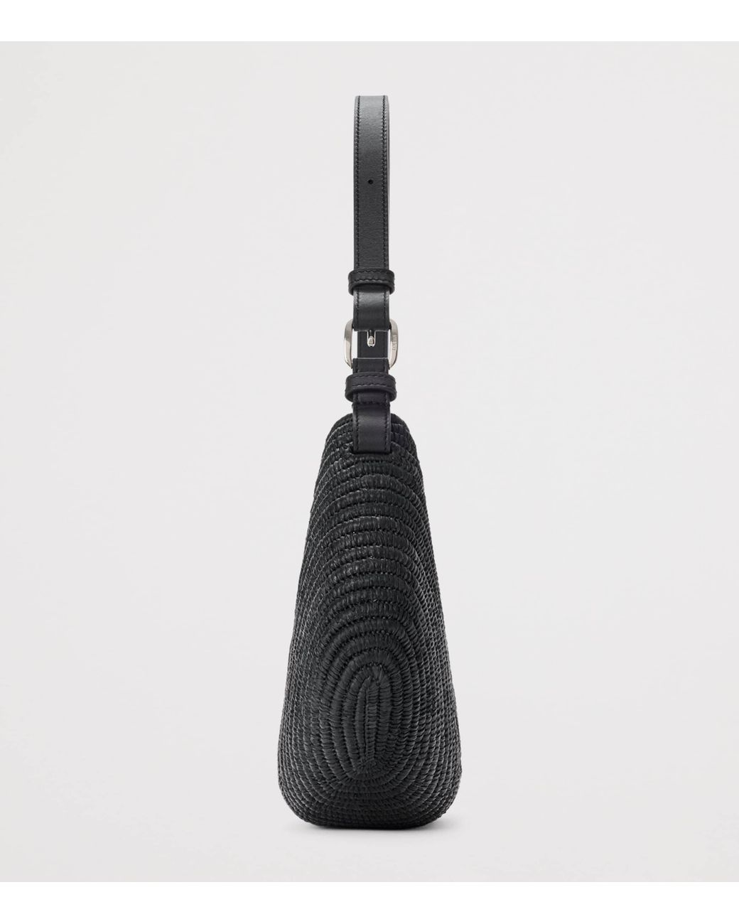 Loewe Black X Paula's Ibiza Medium Raffia Swing Shoulder Bag