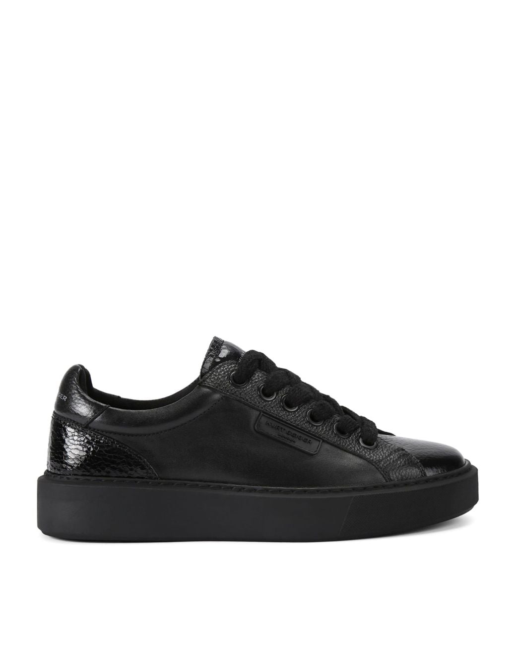Kurt Geiger Black Leather Albion Sneakers for men
