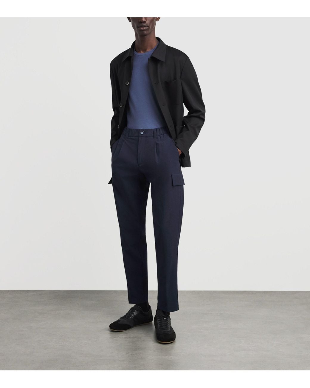 Herno Blue Technical Cargo Trousers for men
