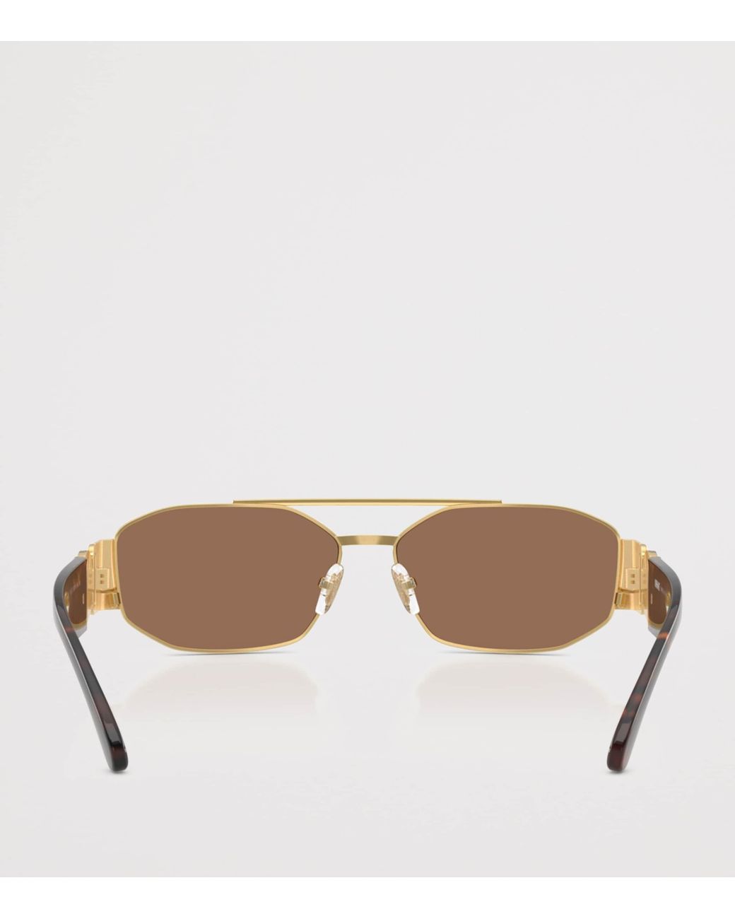Versace Brown Metal Ve2287 Rectangle Sunglasses for men
