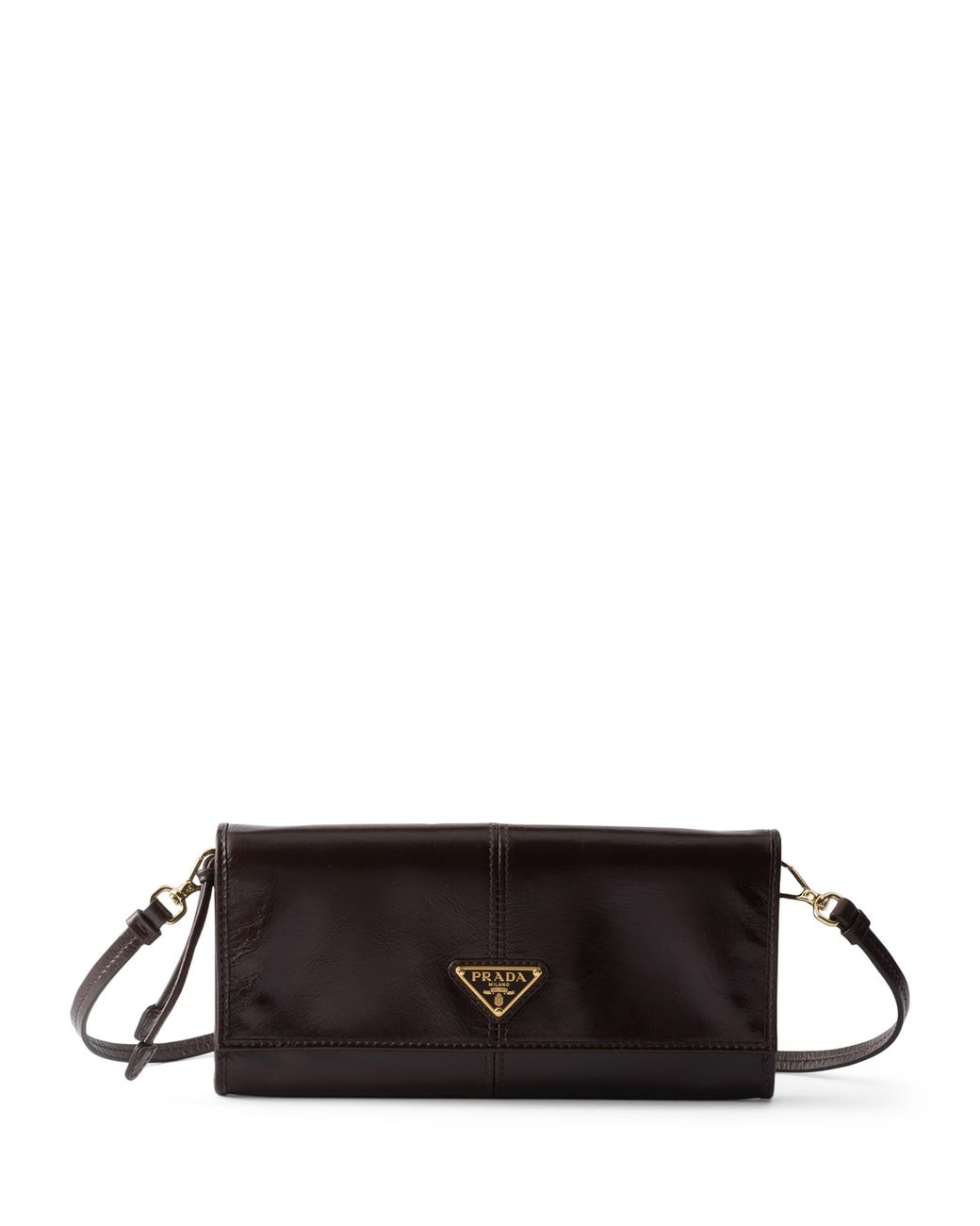Prada Black Leather Clutch Bag