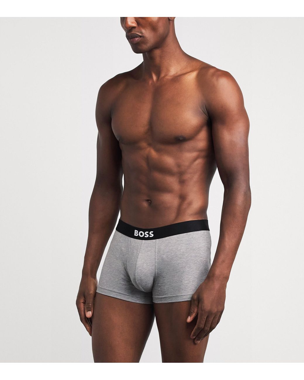 Boss Black Stretch-Organic Cotton Trunks for men