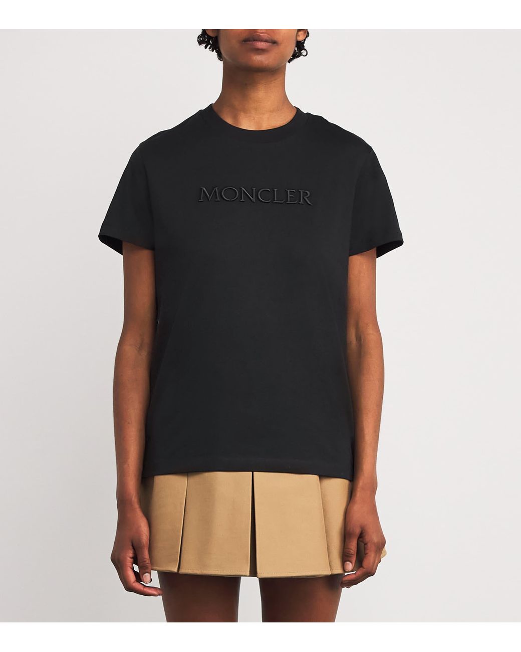 Moncler Black Cotton Logo T-Shirt