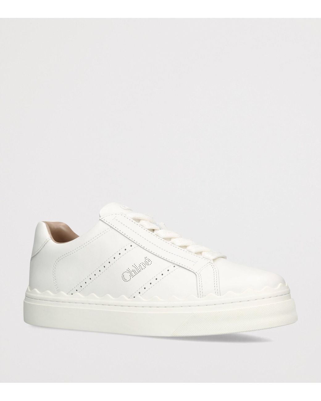 Chloé White Leather Lauren Sneakers
