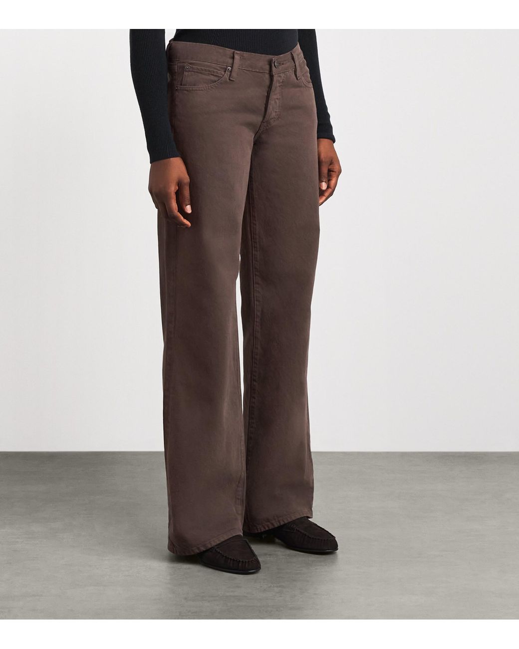FRAME Brown The Wide-Leg Jeans