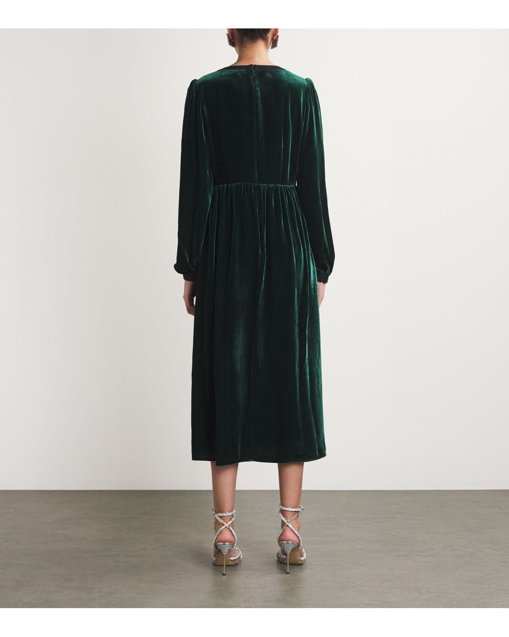 saloni green bow dress BHLDN Anthropologie
