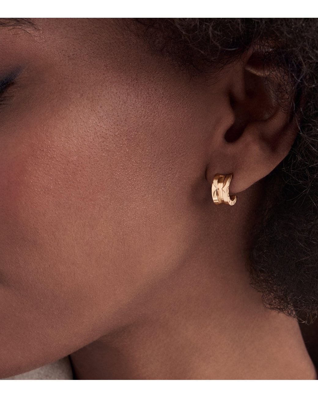BVLGARI Pink B.Zero1 Single Hoop Earring