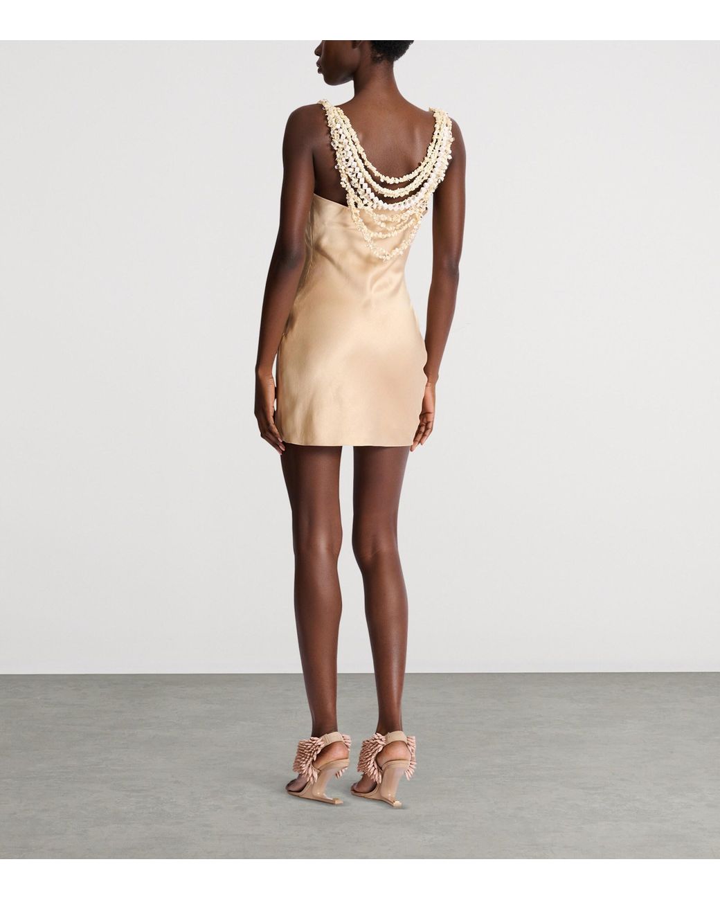 Balmain Natural Silk Shell Mini Dress
