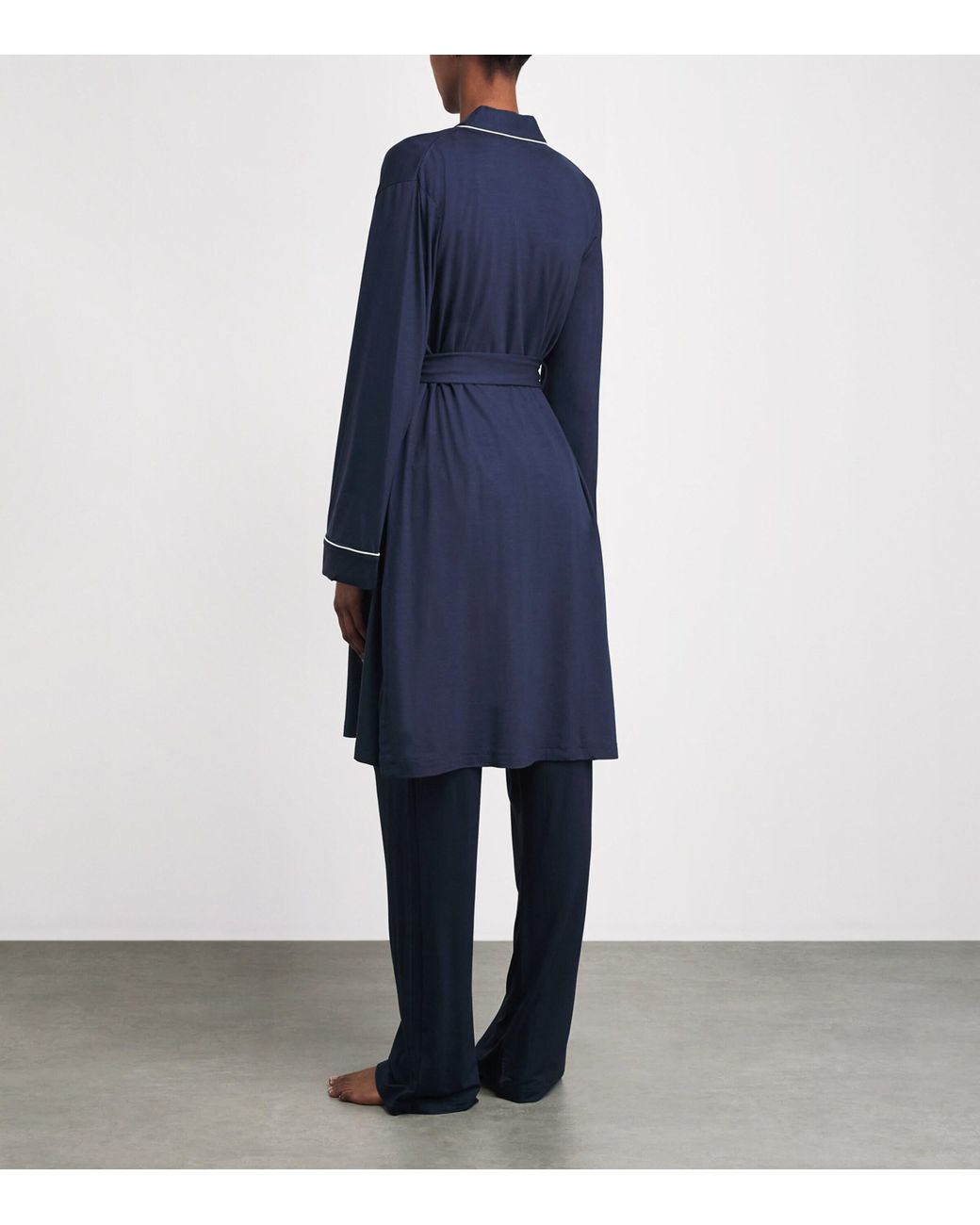 Micro Modal Robe Derek Rose Micro Modal Lara Robe in Blue | Lyst UK
