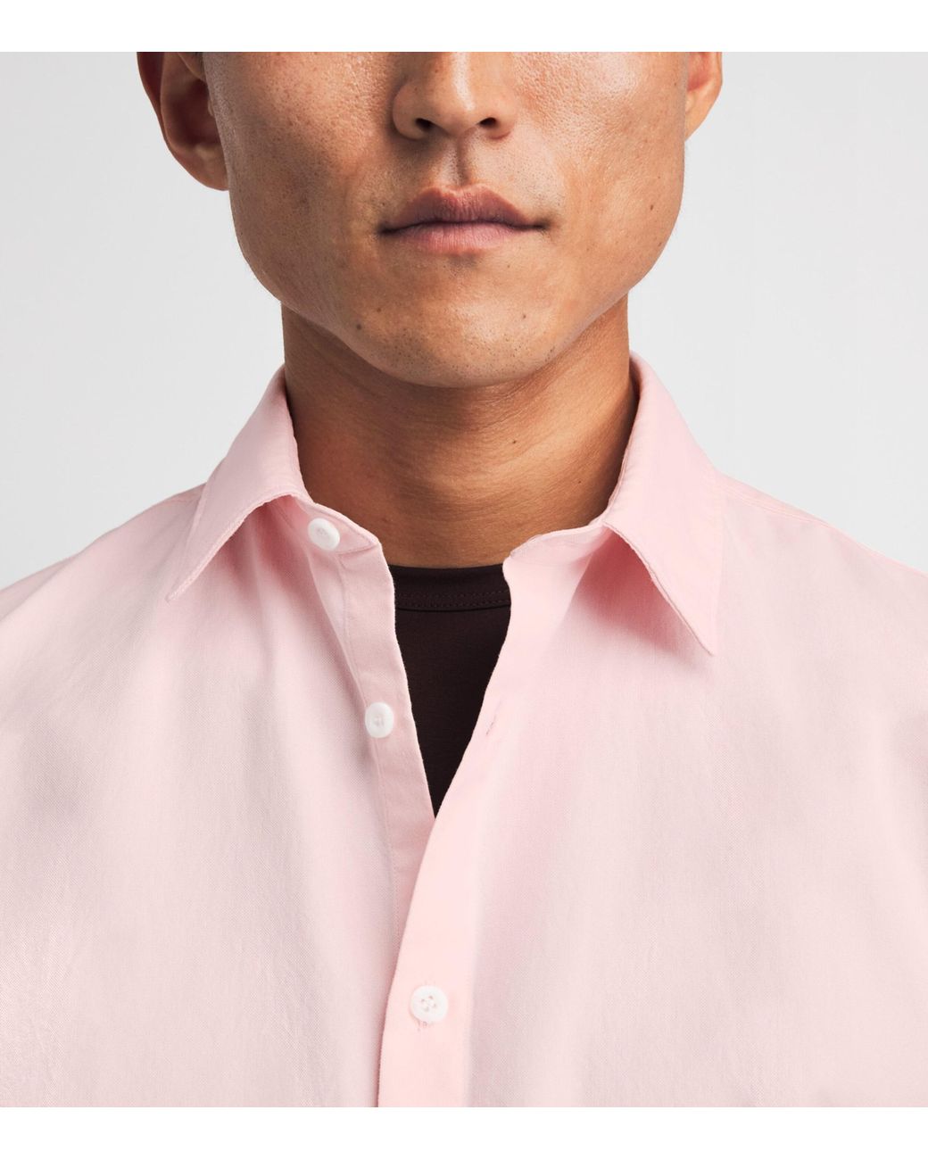 Sunspel Pink Cotton Oxford Shirt for men