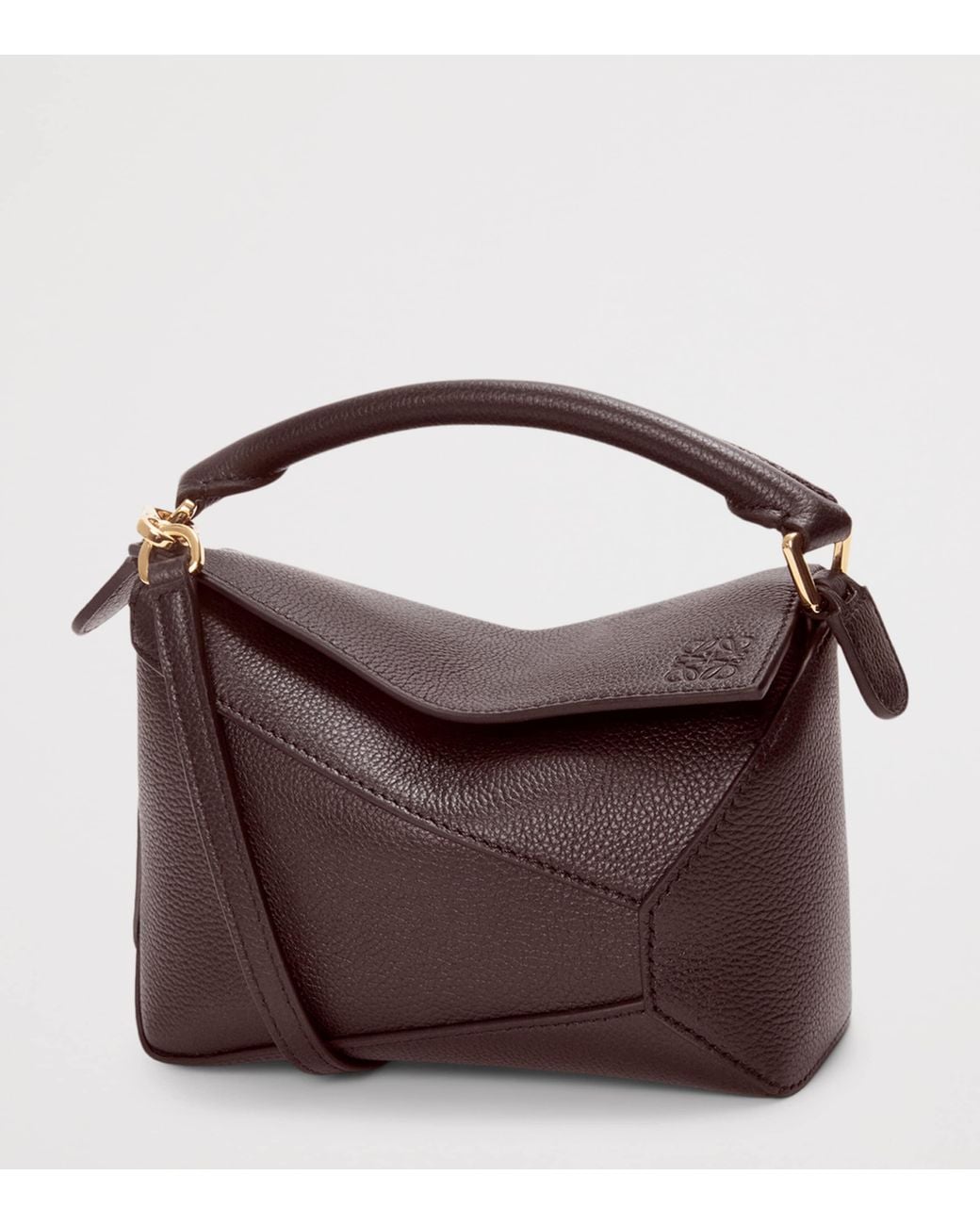 Loewe Brown Mini Leather Puzzle Top-Handle Bag