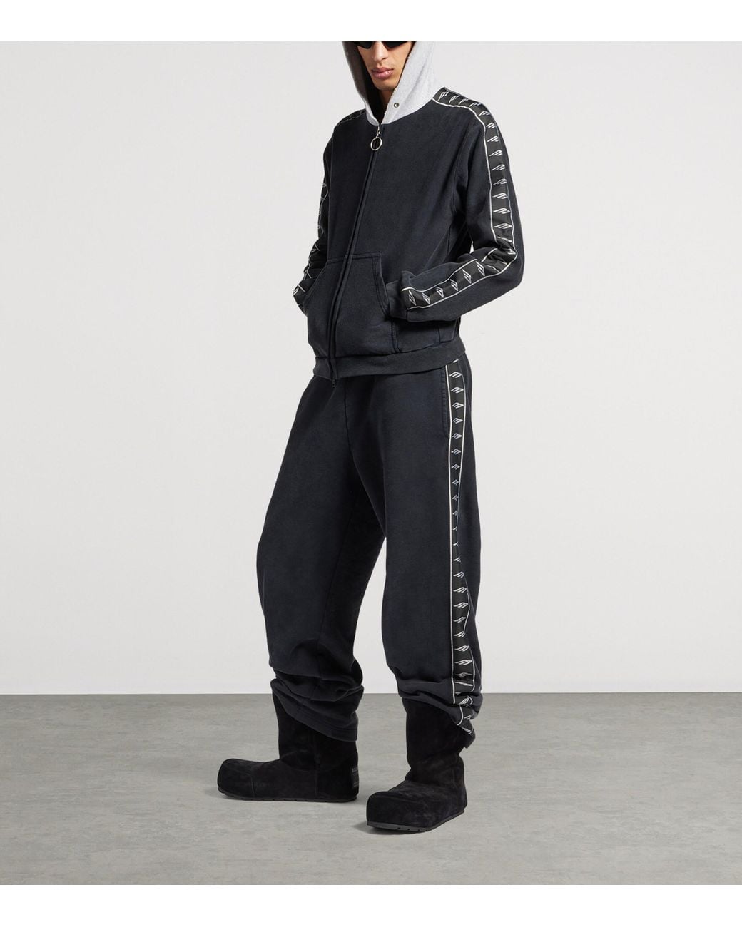 Balenciaga Blue Oversized Logo Sweatpants for men