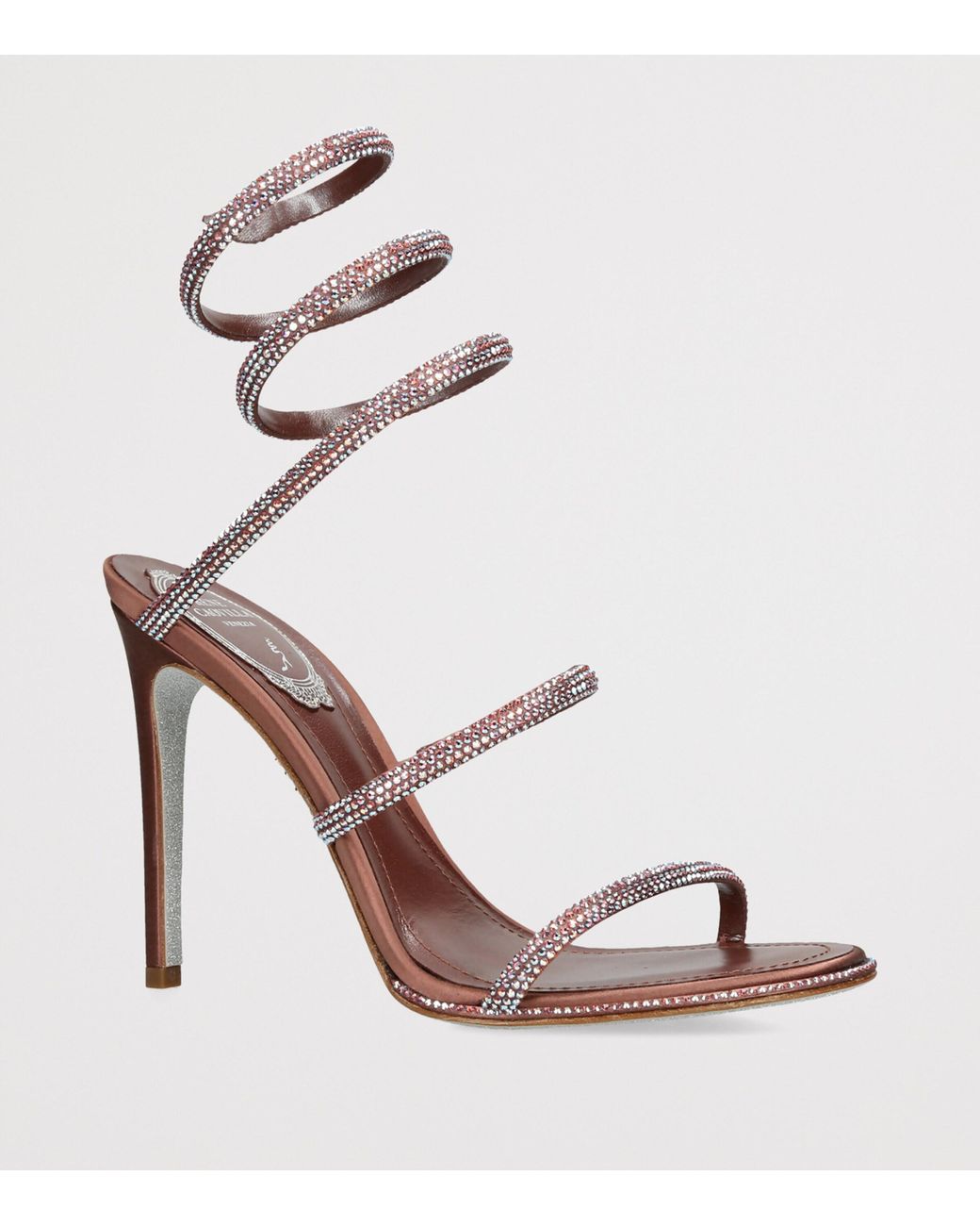 Rene Caovilla Pink Embellished Cleo Sandals 105