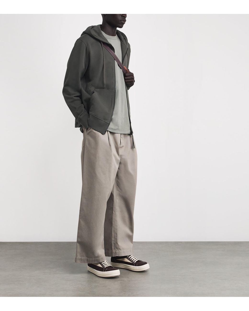 Canada Goose Gray Cotton Zip-Up Huron Hoodie for men