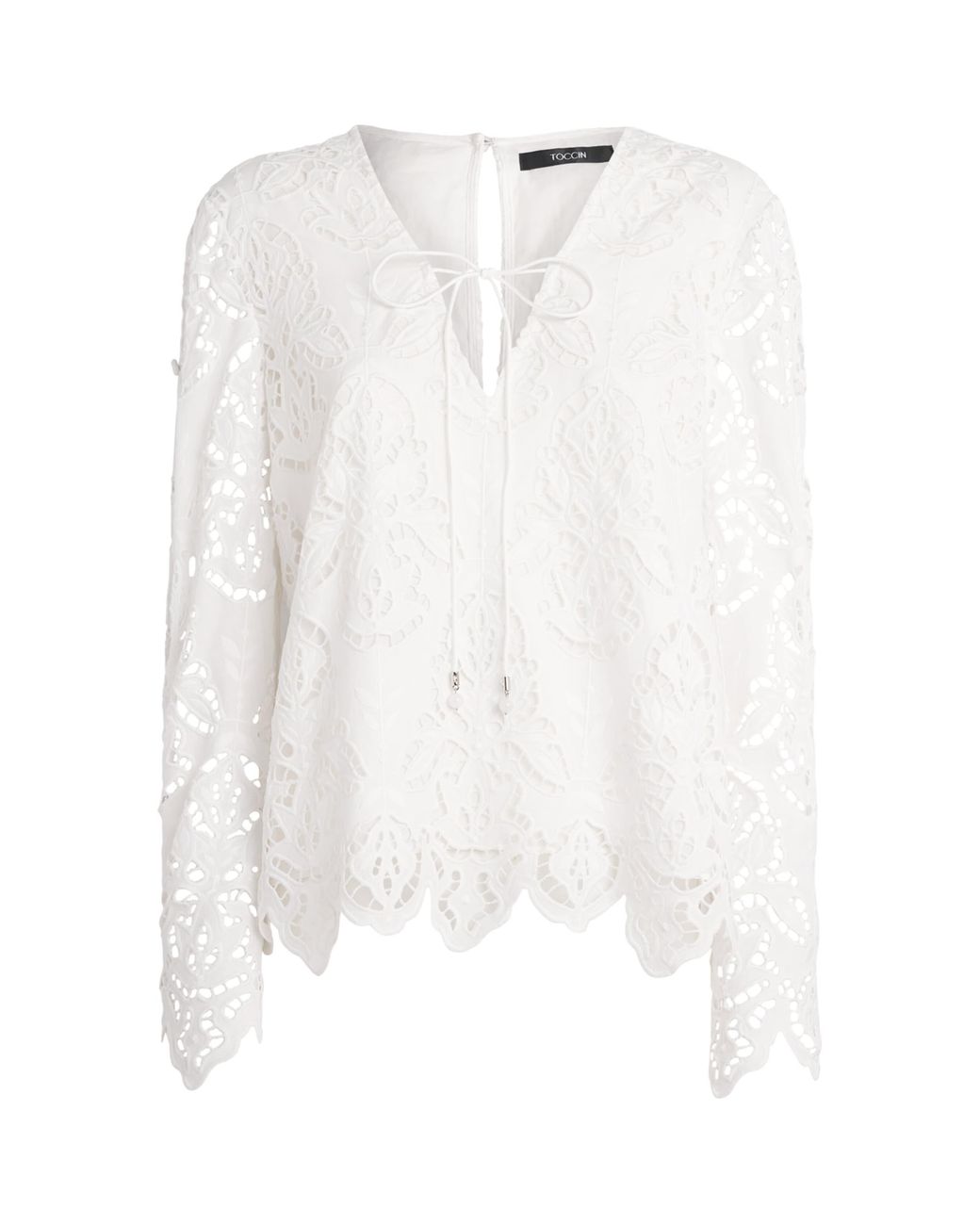 Toccin White Cotton Broderie Anglaise Halina Blouse