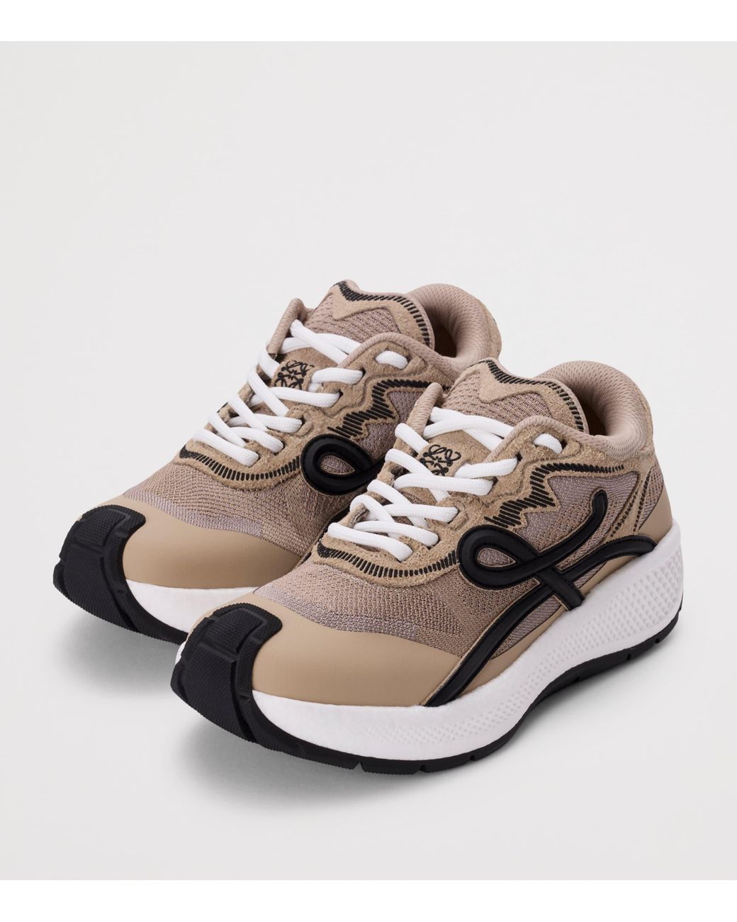 Loewe Brown Leather Pogo Sneakers