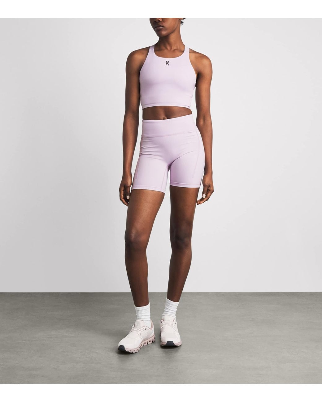 On Shoes Purple Performance Tight Shorts