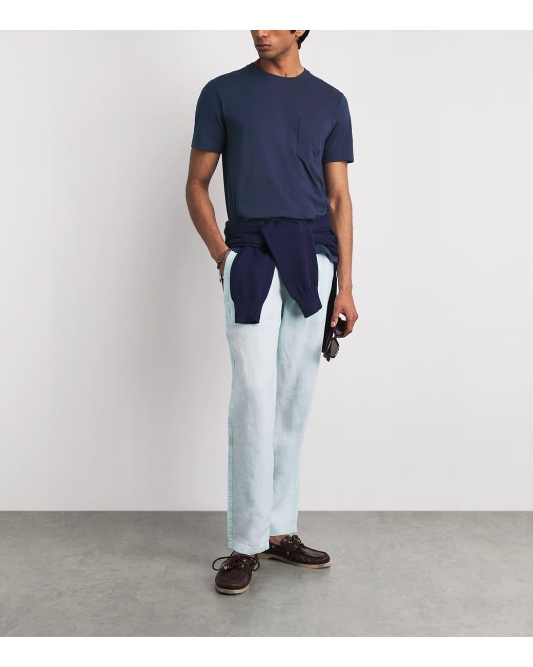 Vilebrequin Blue Organic Cotton Jersey Titan T-Shirt for men