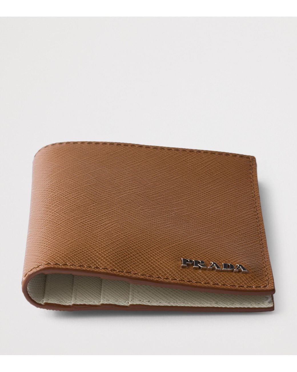 Prada Brown Saffiano Leather Wallet for men