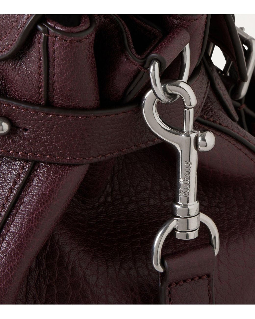 Mulberry Purple Grained Leather Alexa Cross-Body Bag