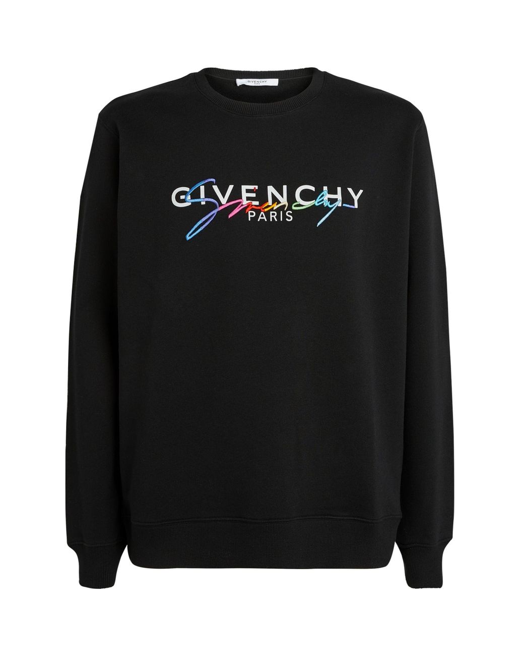 Givenchy Rainbow Signature Logo Sweatshirt in Black for Men | Lyst