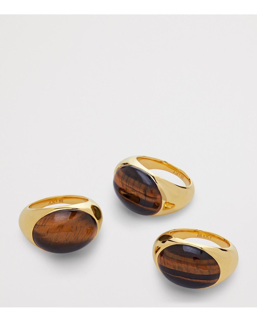 Monica Vinader Orange X Kate Young Vermeil And Tiger's Eye Ring