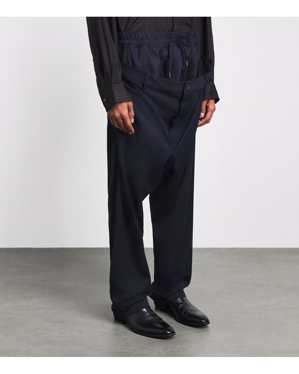 Vivienne Westwood Blue Layered-Effect Builders Trousers for men