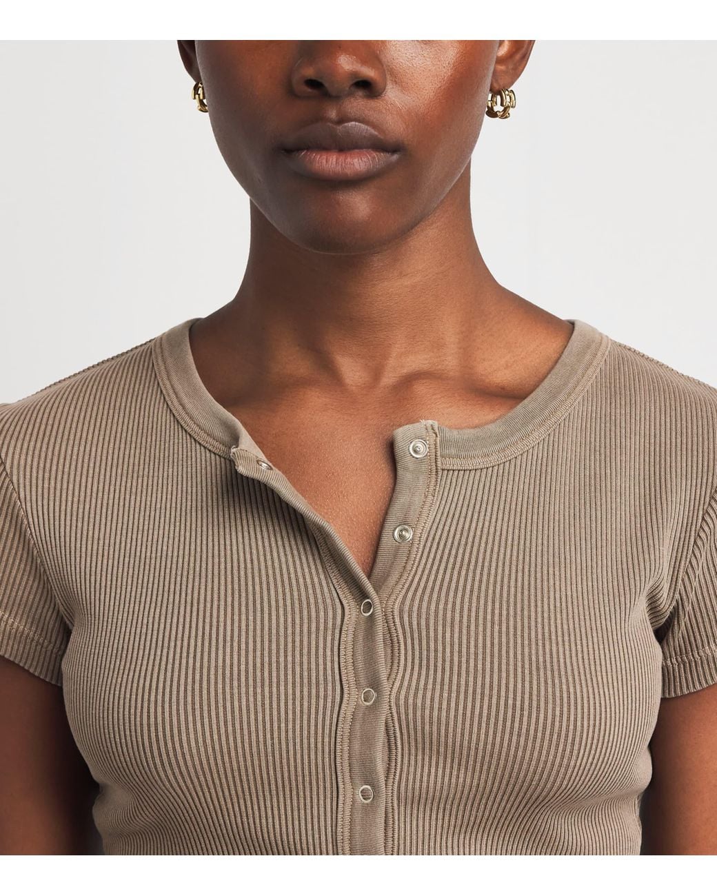 Citizens of Humanity Brown Short-Sleeve Tabi Cardigan