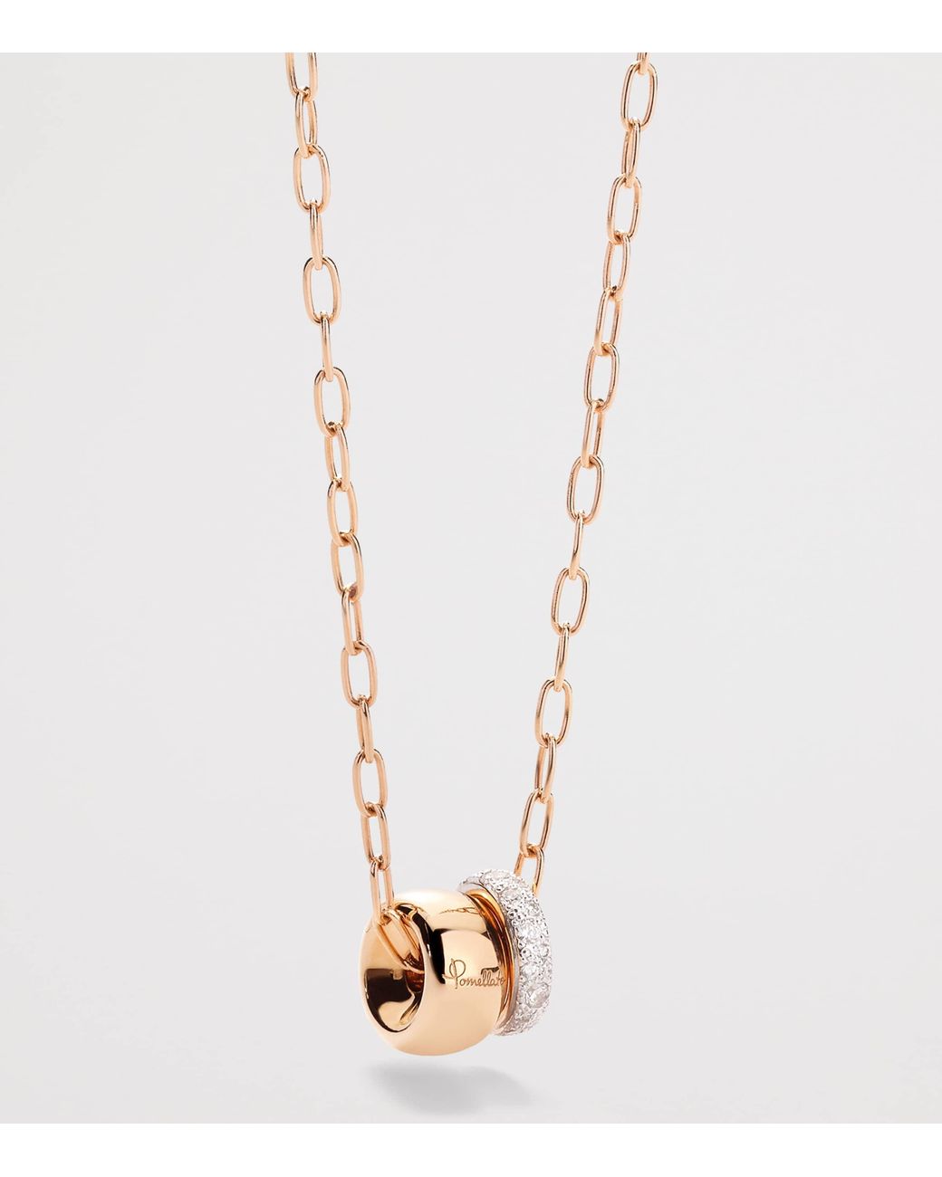 Pomellato Metallic And Diamond Iconica Necklace