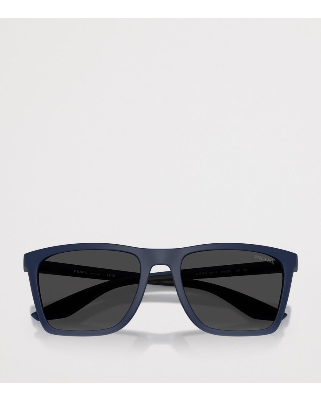 Prada Linea Rossa Black Injected Pr B08S Square Sunglasses for men