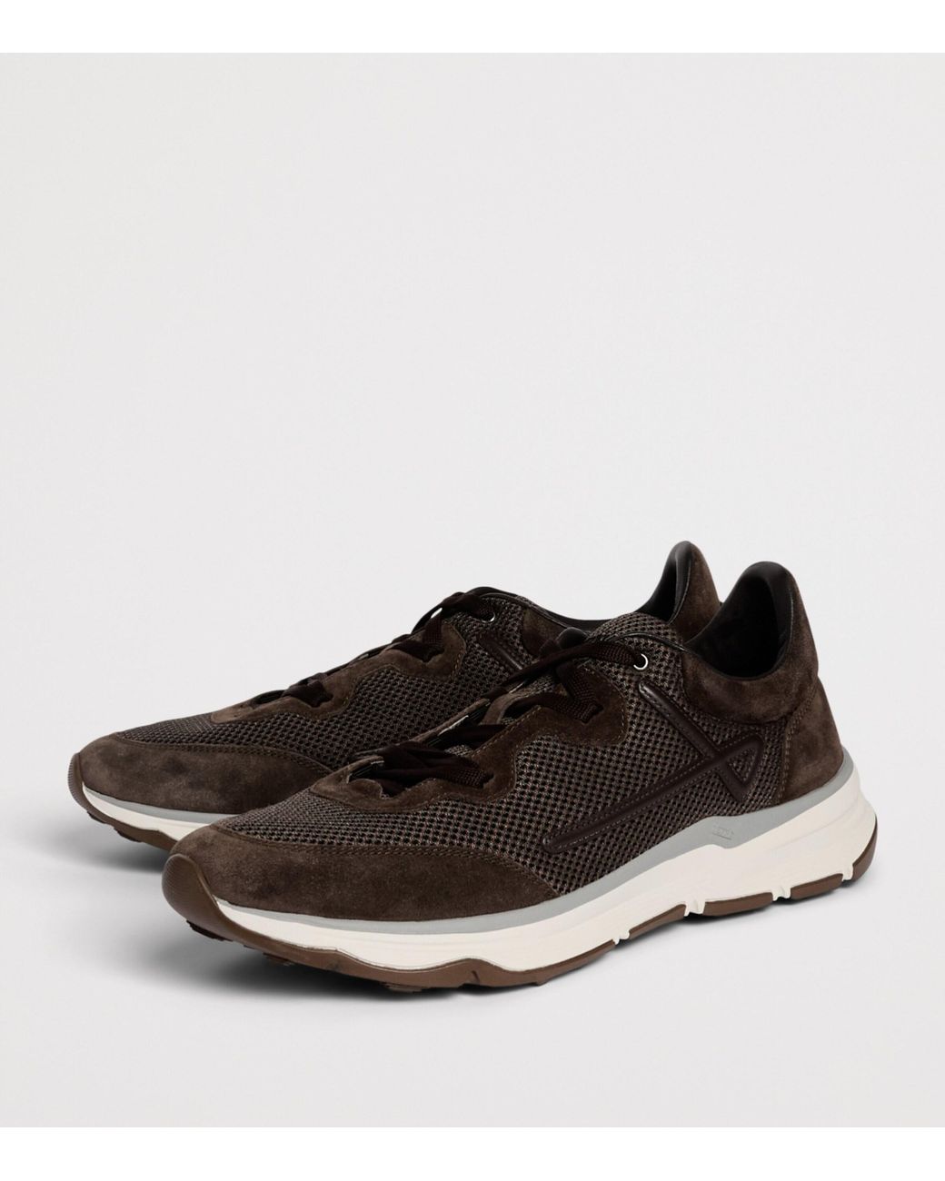 Herno Brown Mesh Maggiore Sneakers for men