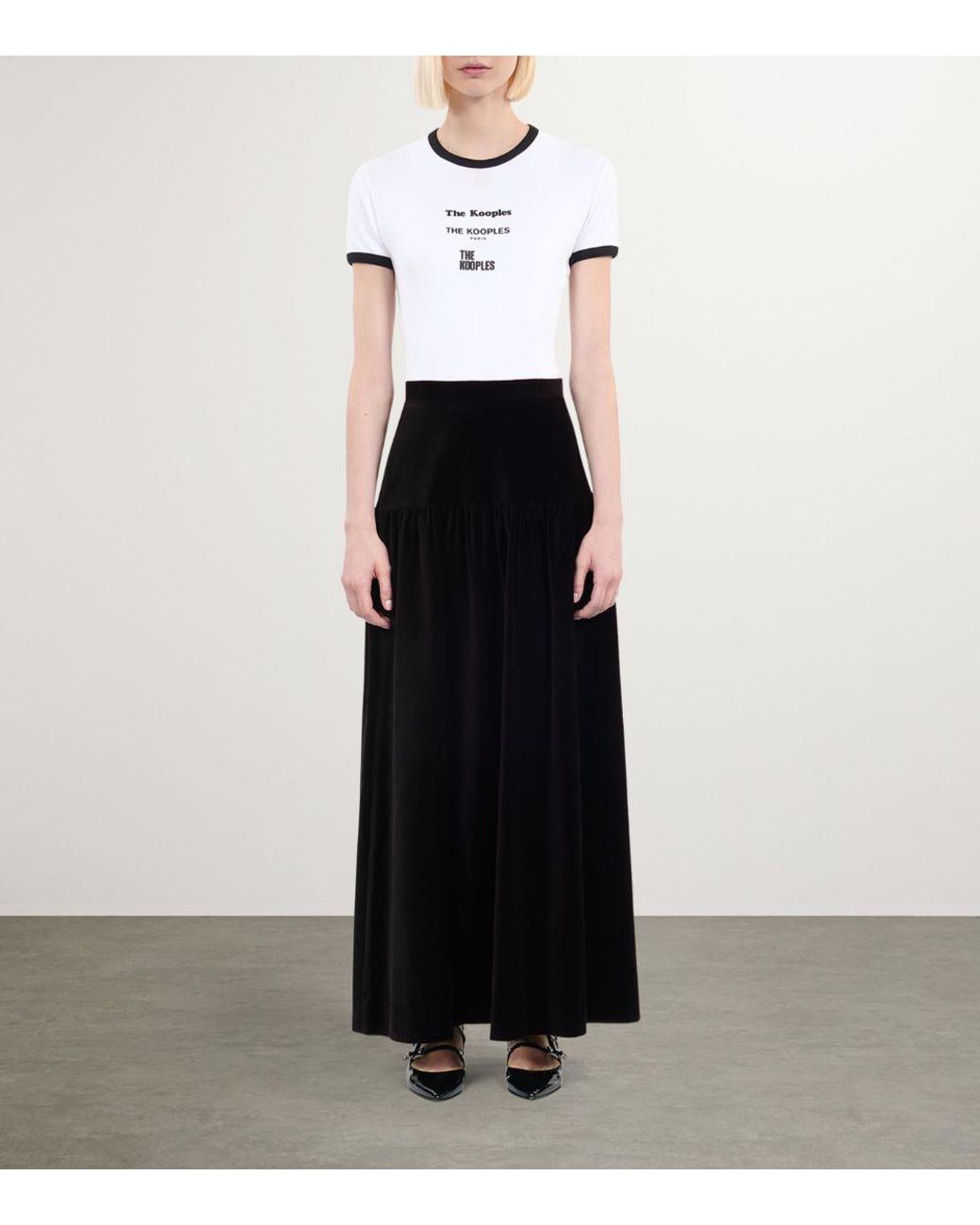 Black maxi velvet skirt hot sale