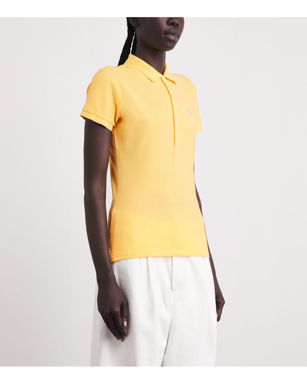Polo Ralph Lauren Yellow Cotton Slim Polo Shirt