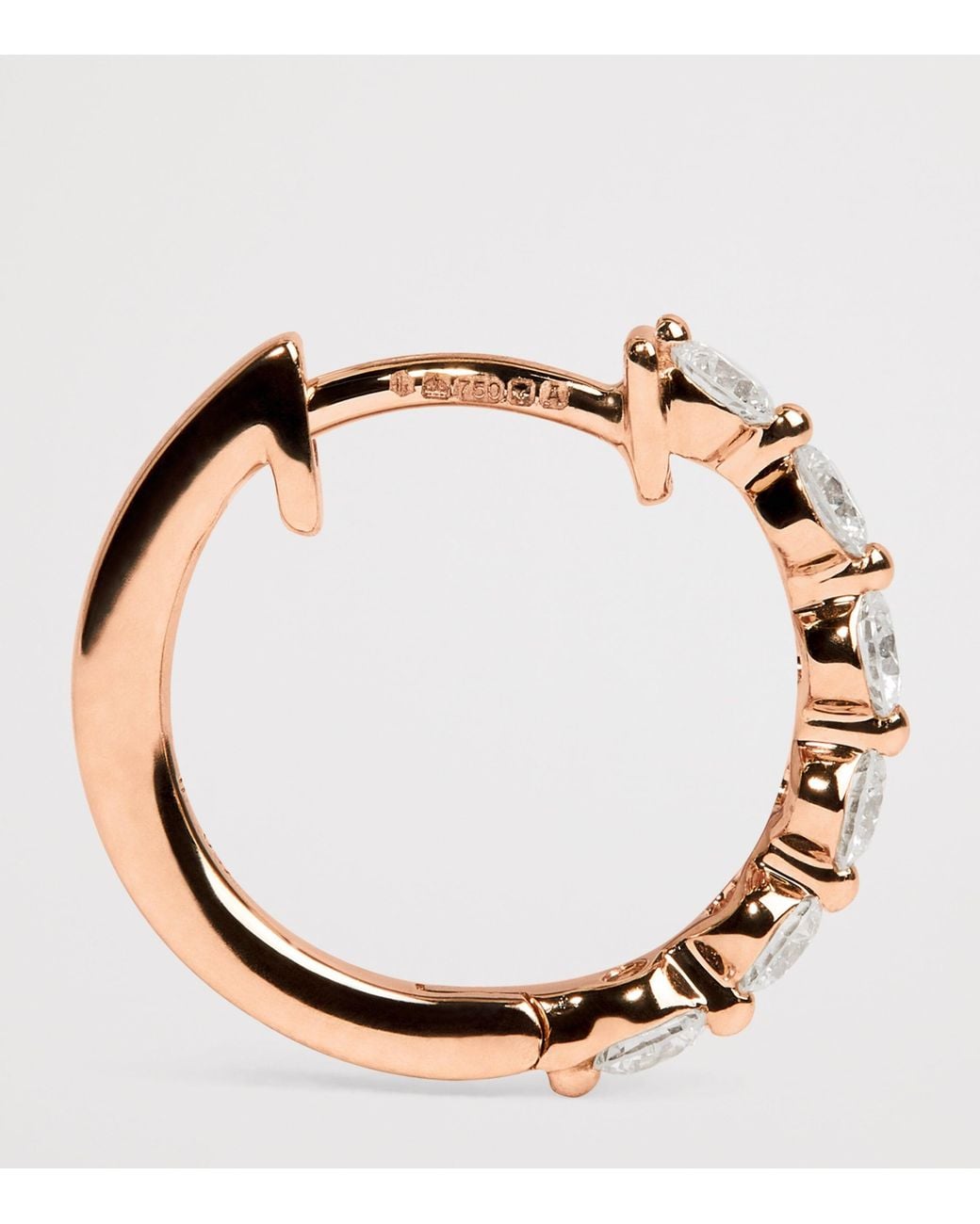 Harrods White And Diamond Hoop Earrings