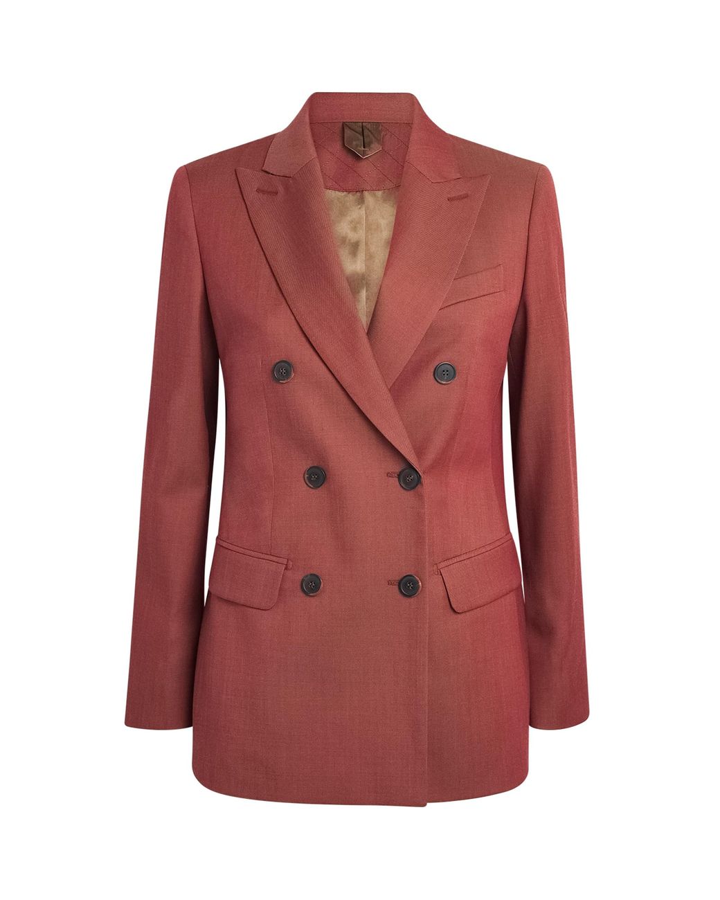 Max Mara Red Virgin Wool Blazer