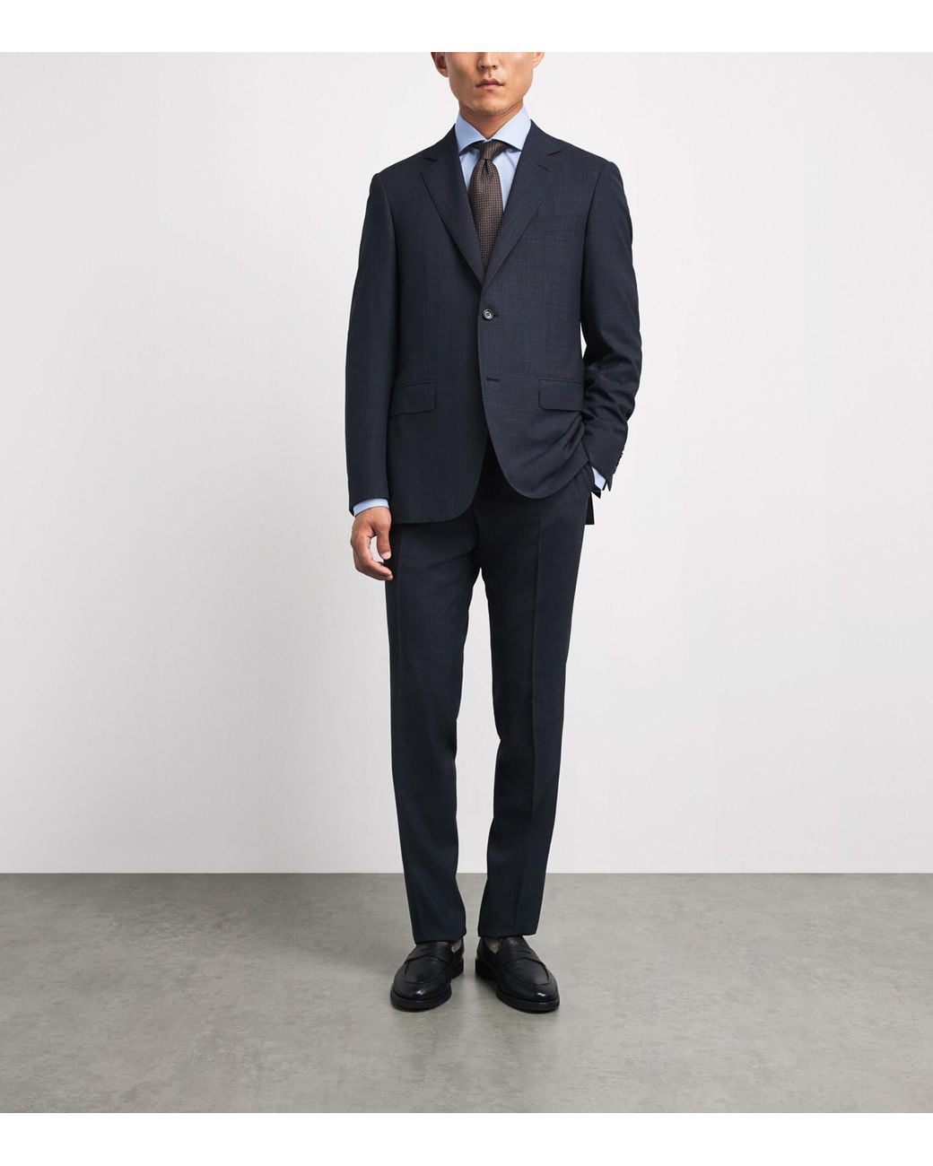 Barba Napoli Blue Cotton Stripe Slim Shirt for men